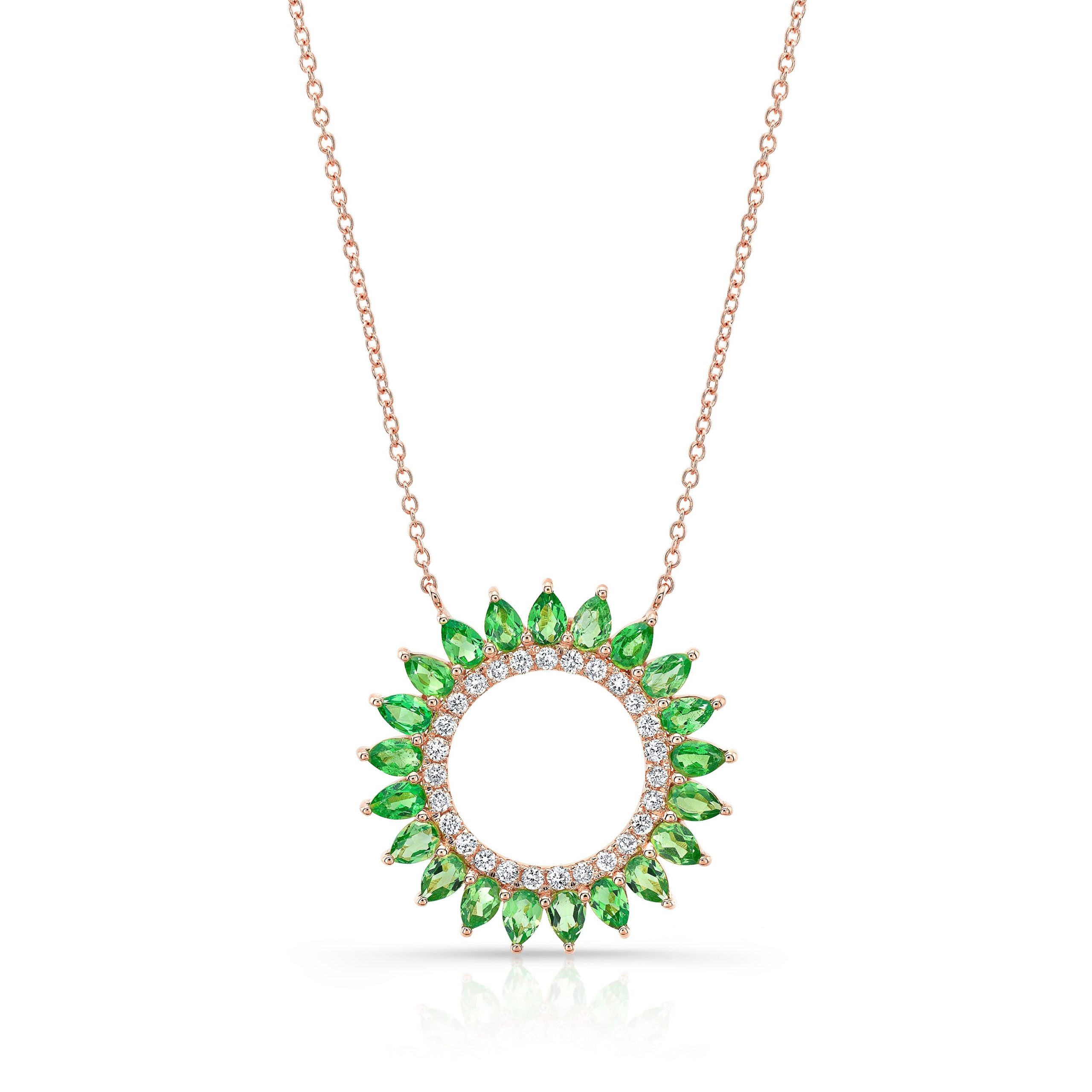 Peridot Flower Necklace