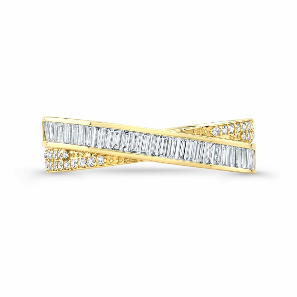 Diamond Baguette Crossover Band