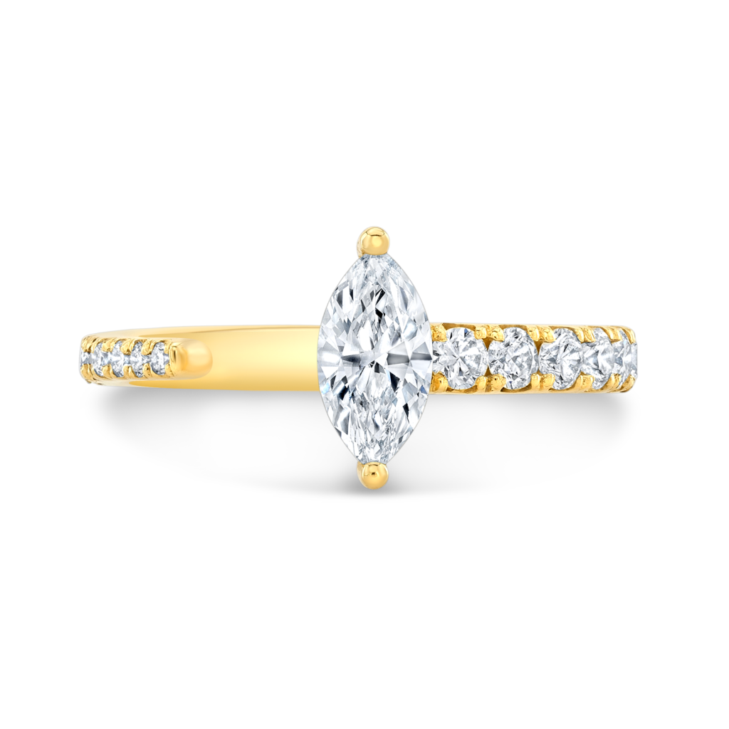 Marquise Diamond Pinky Ring