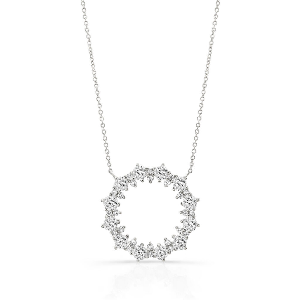Moissanite Circle Necklace